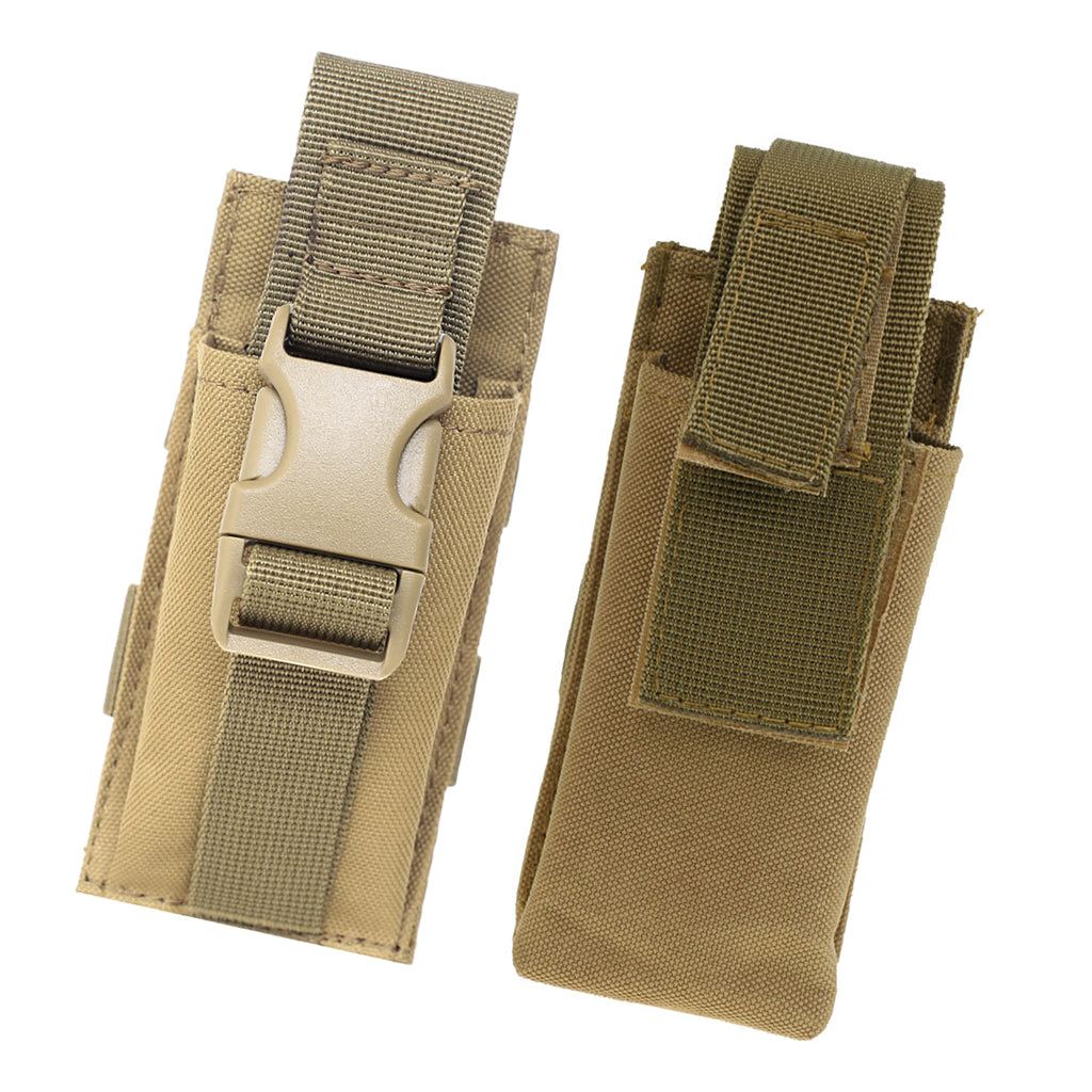 2pcs Tactical Flashlight Torch Belt Holster Holder Pouch Shears Pouch