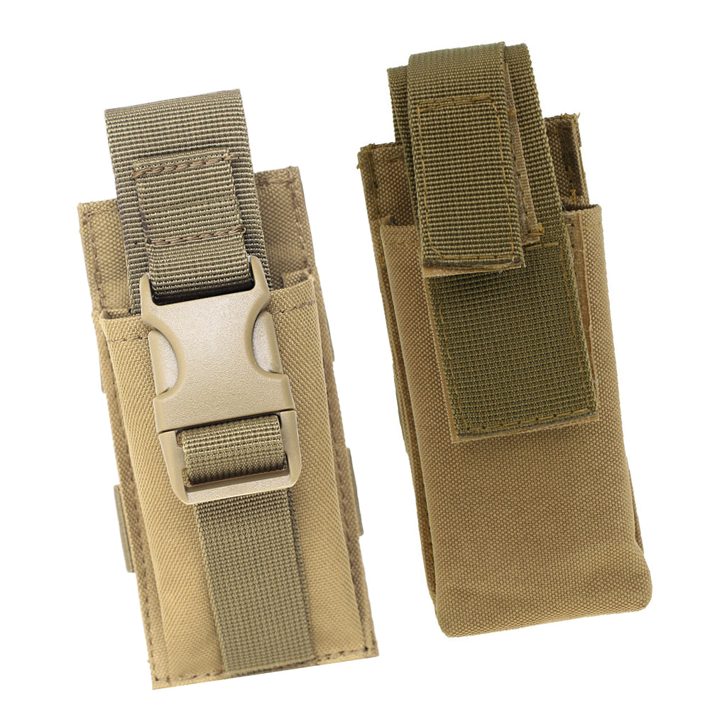 2pcs Tactical Flashlight Torch Belt Holster Holder Pouch Shears Pouch
