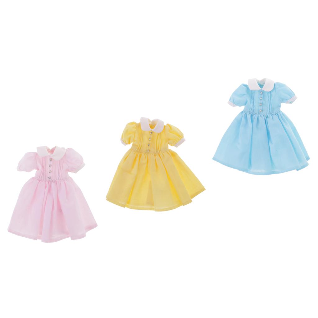 3Pcs Lovely Dress Clothes Clothing Outfit for Blythe Dolls Accessories