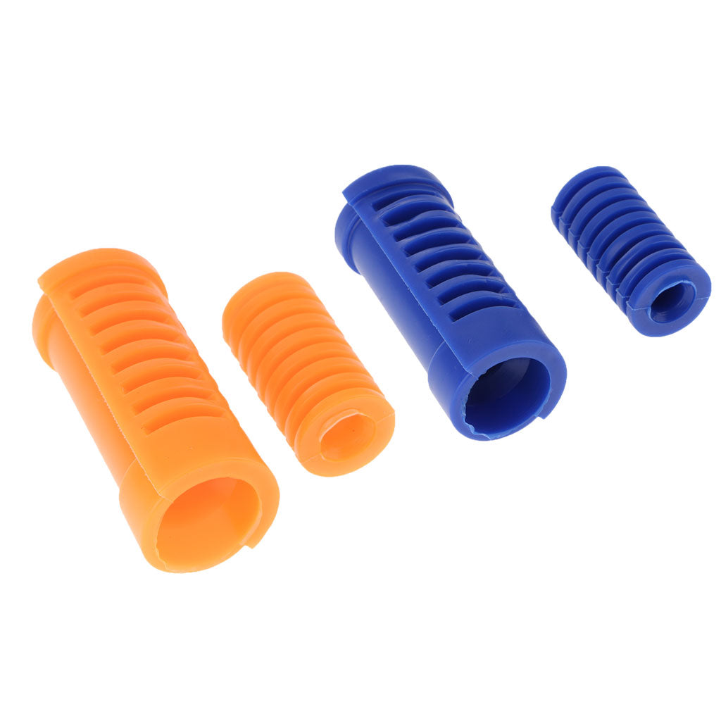 4Piece Motorcycle Gear Shift Shifter Lever Rod & Footrest Pedal Rubber Cover