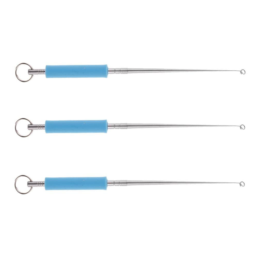 3pcs Stainless Steel Fishing Hook Remover Extractor Detachers
