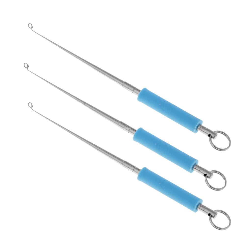 3pcs Stainless Steel Fishing Hook Remover Extractor Detachers