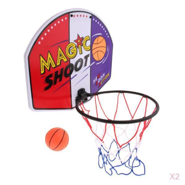 2pcs Basketball Toy Set Kids Baby Children Sports Train Equipment Net Hoop