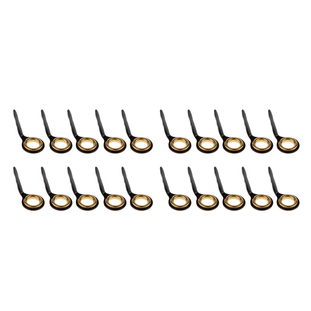 20pcs Fishing Rod Guides Eye Ring DIY Rod Repair Kit 8#
