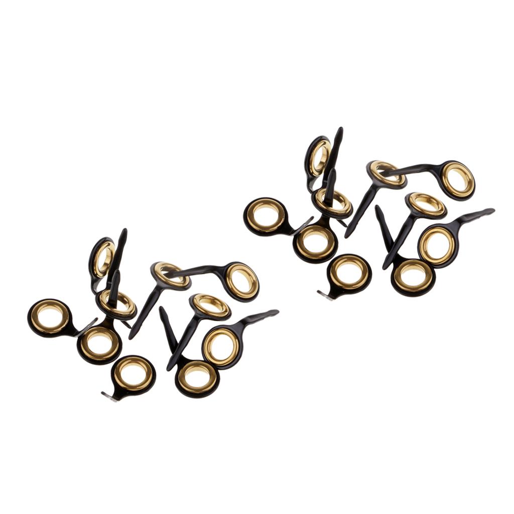 20pcs Fishing Rod Guides Eye Ring DIY Rod Repair Kit 8#