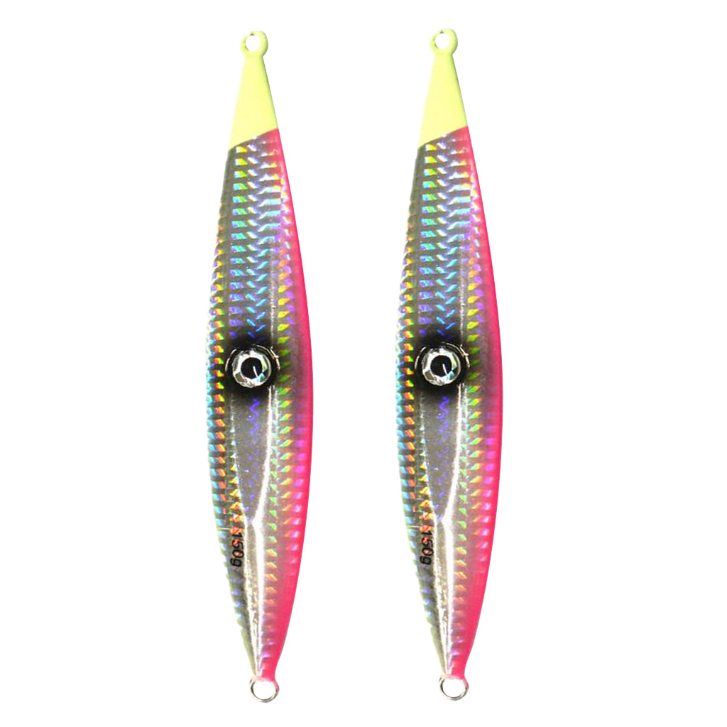 2pcs 150g Heavy Fishing Lures Metal Baits Casting Lures Deep Spoon Bass Jigs