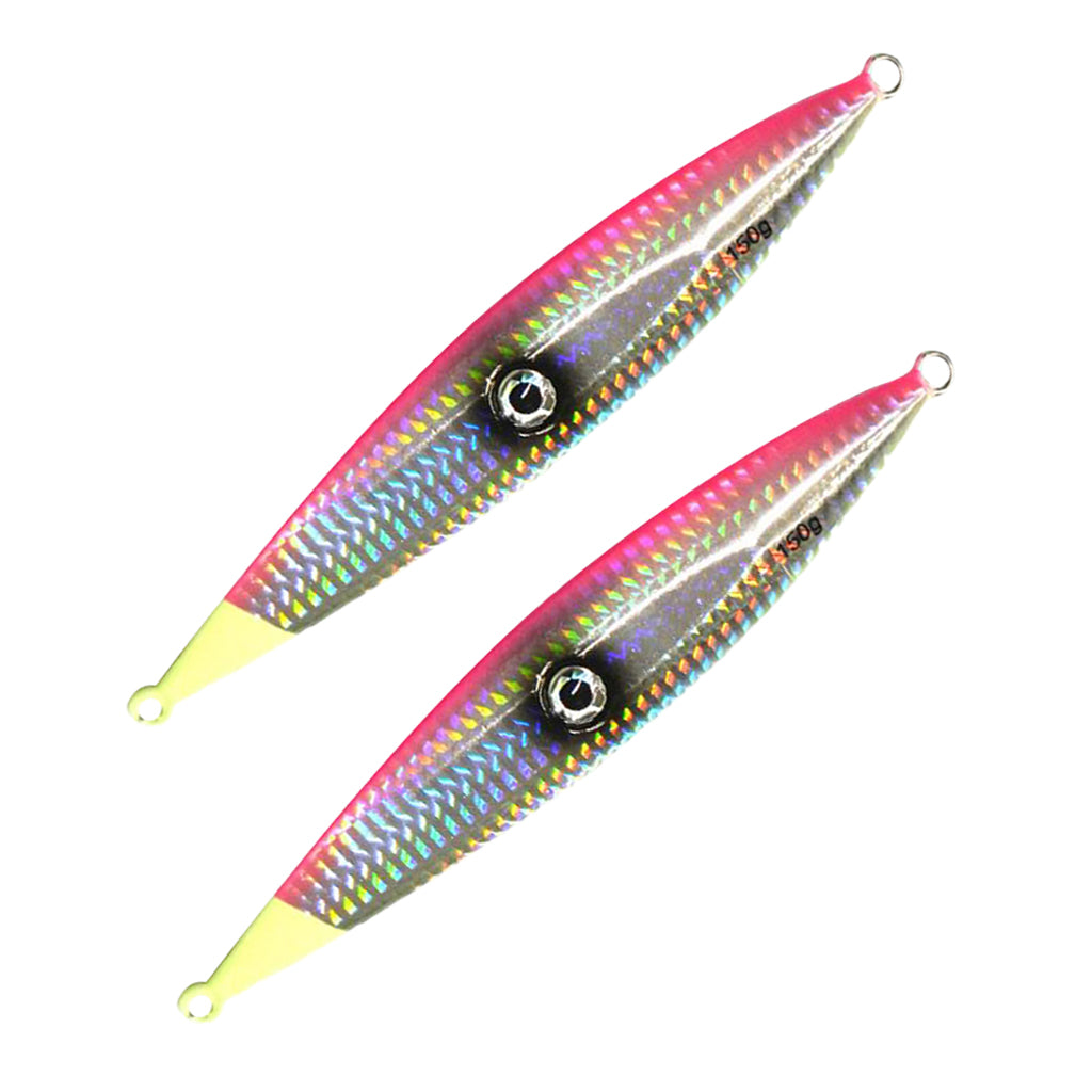 2pcs 150g Heavy Fishing Lures Metal Baits Casting Lures Deep Spoon Bass Jigs