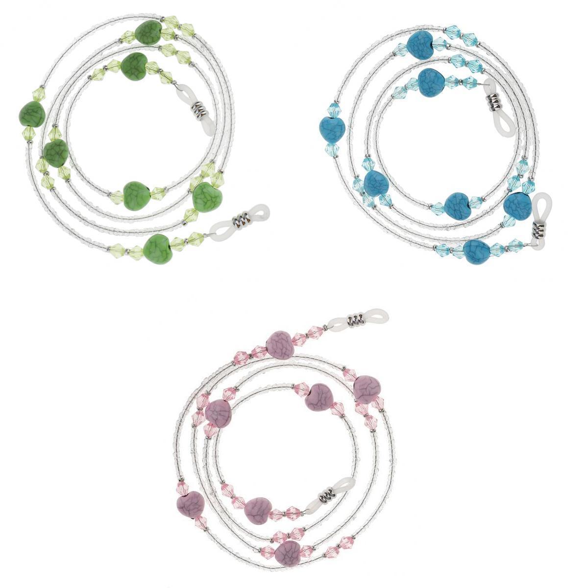 3 Pieces Eyeglass Sunglasses Cord Holder Necklace Sunglass Neck Strap Chain