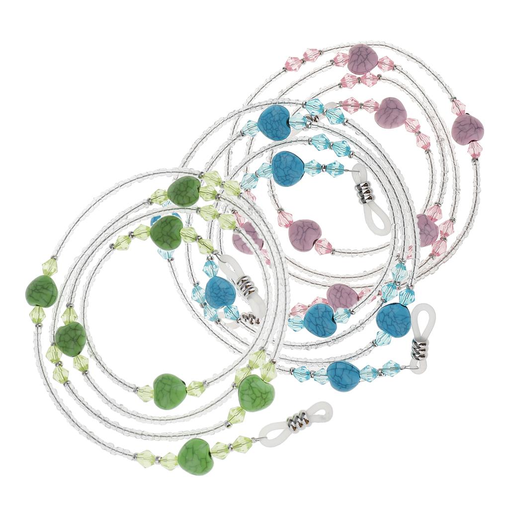 3 Pieces Eyeglass Sunglasses Cord Holder Necklace Sunglass Neck Strap Chain