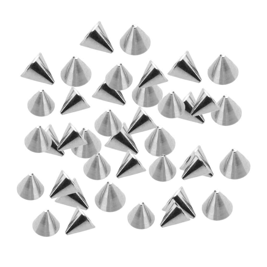 40 Piece Replacement Spikes Cone Body Jewelry Piercing Barbell Parts 14G