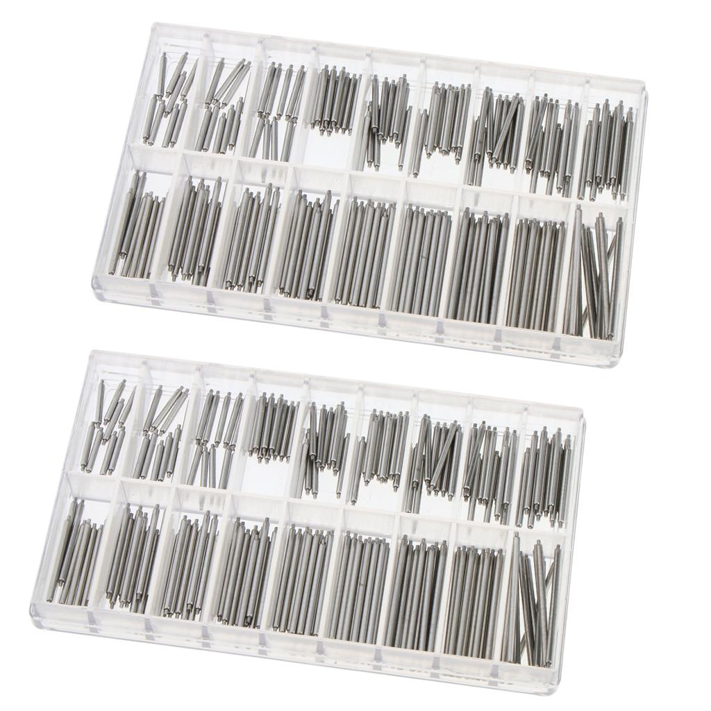 360pcs Stainless Steel Watch Band Spring Bars Strap Link Pins Watchmaker