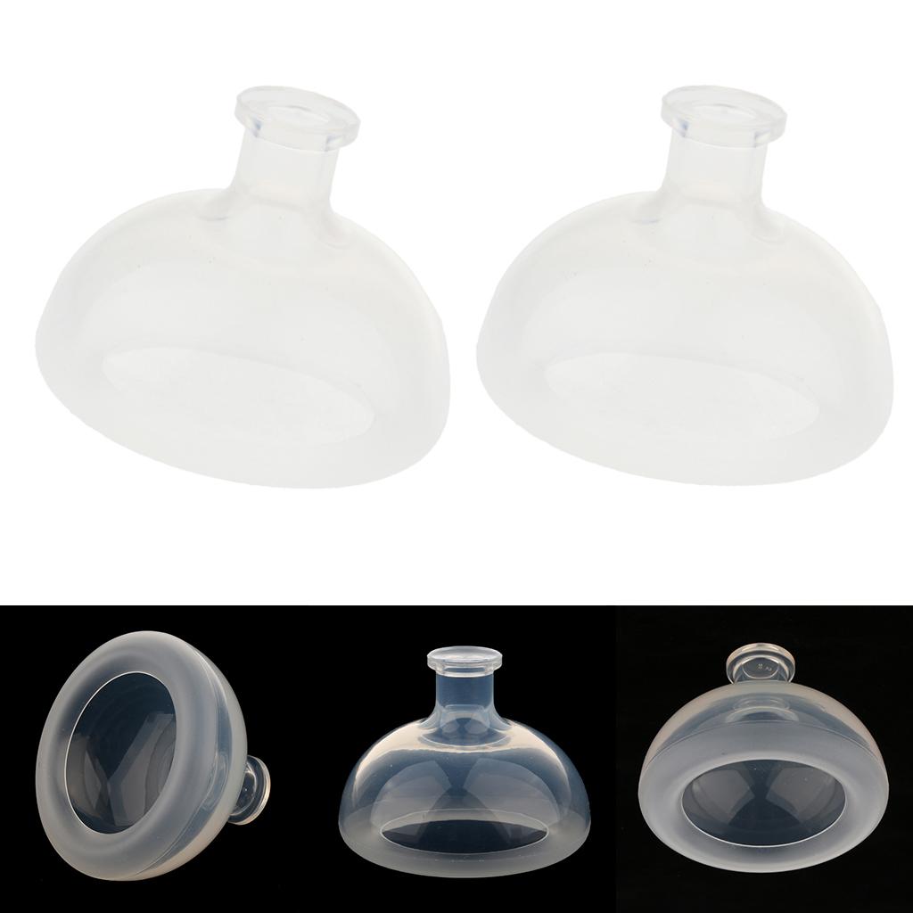 2x Food Grade Silicone Gel Pressure Drum Massage Sputum Cup Elderly Patients