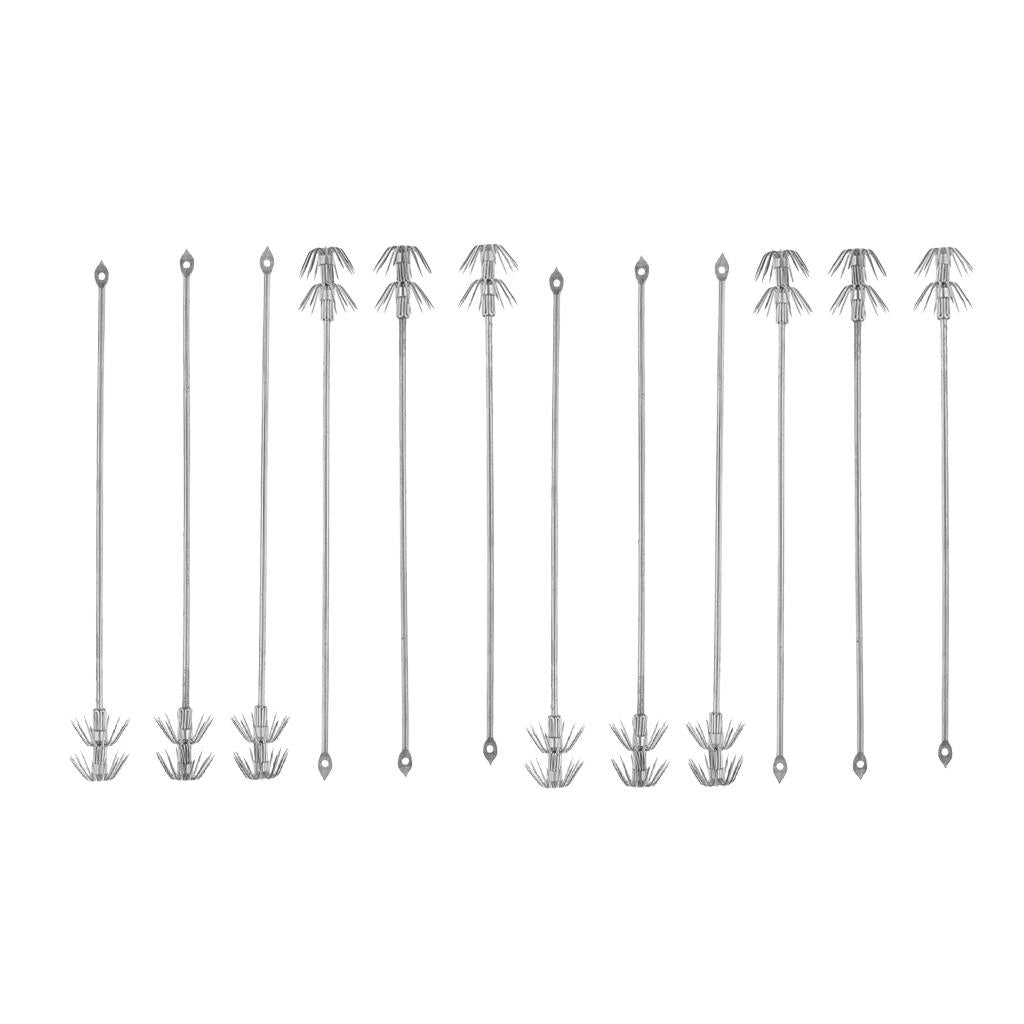 12pcs Luminous Squid Deep Sea Drop Underwater Catch Fishing Lure Hook Tackle