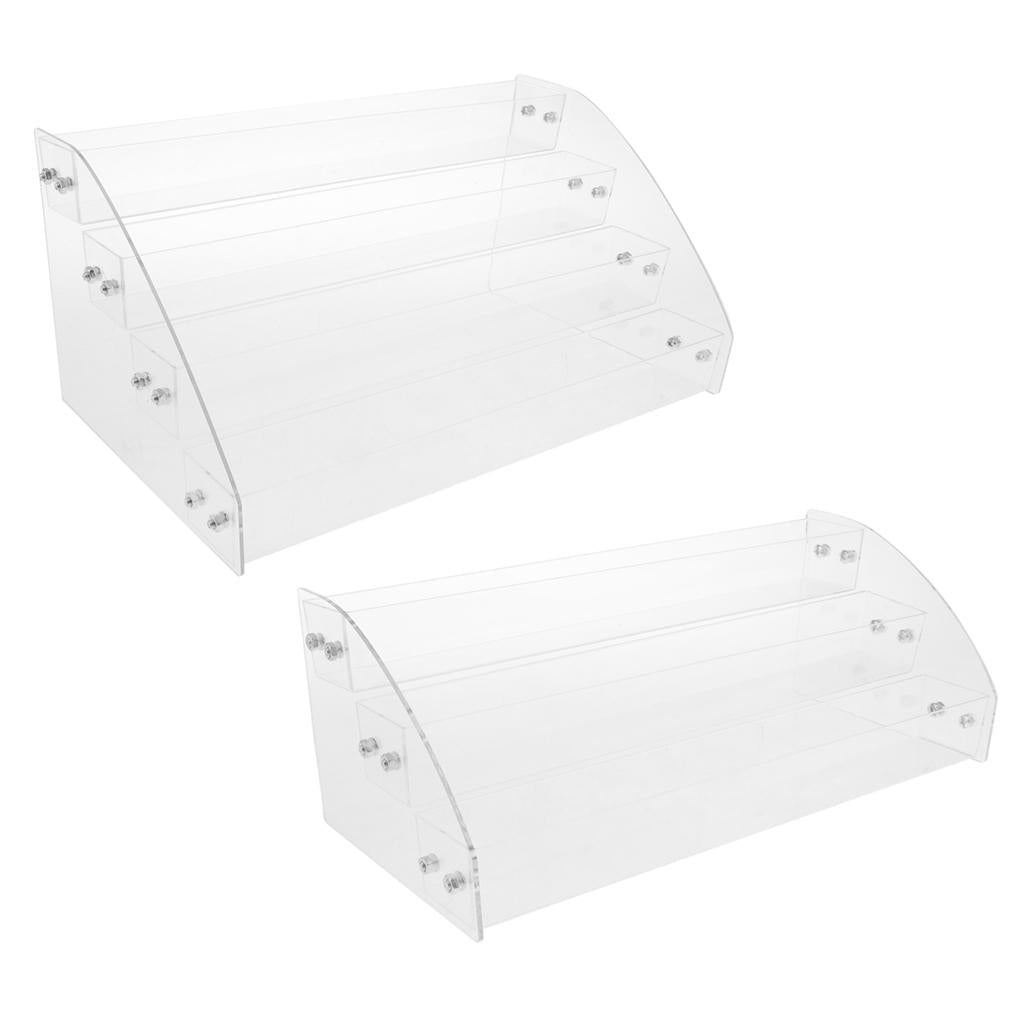 2 Sets Acrylic Sunglasses Display Stands Nail Polish Racks 3Layers 4Layers