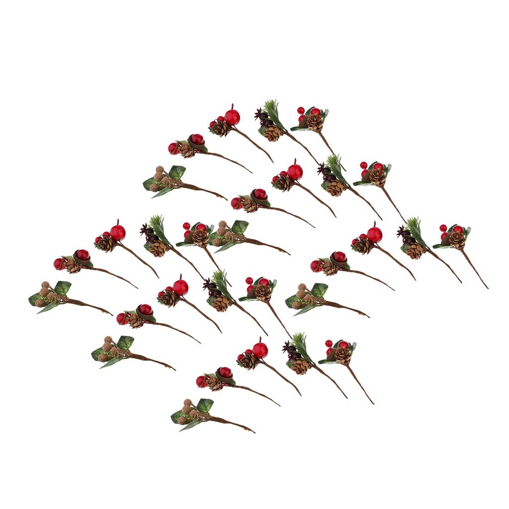 30 Pieces Shabby Chic Artificial Dried Flowers For Wedding Card Decoration