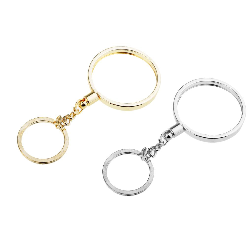2pcs Coin keyring Pendant Keychain Commemorative Coin Key ring Creative 40mm