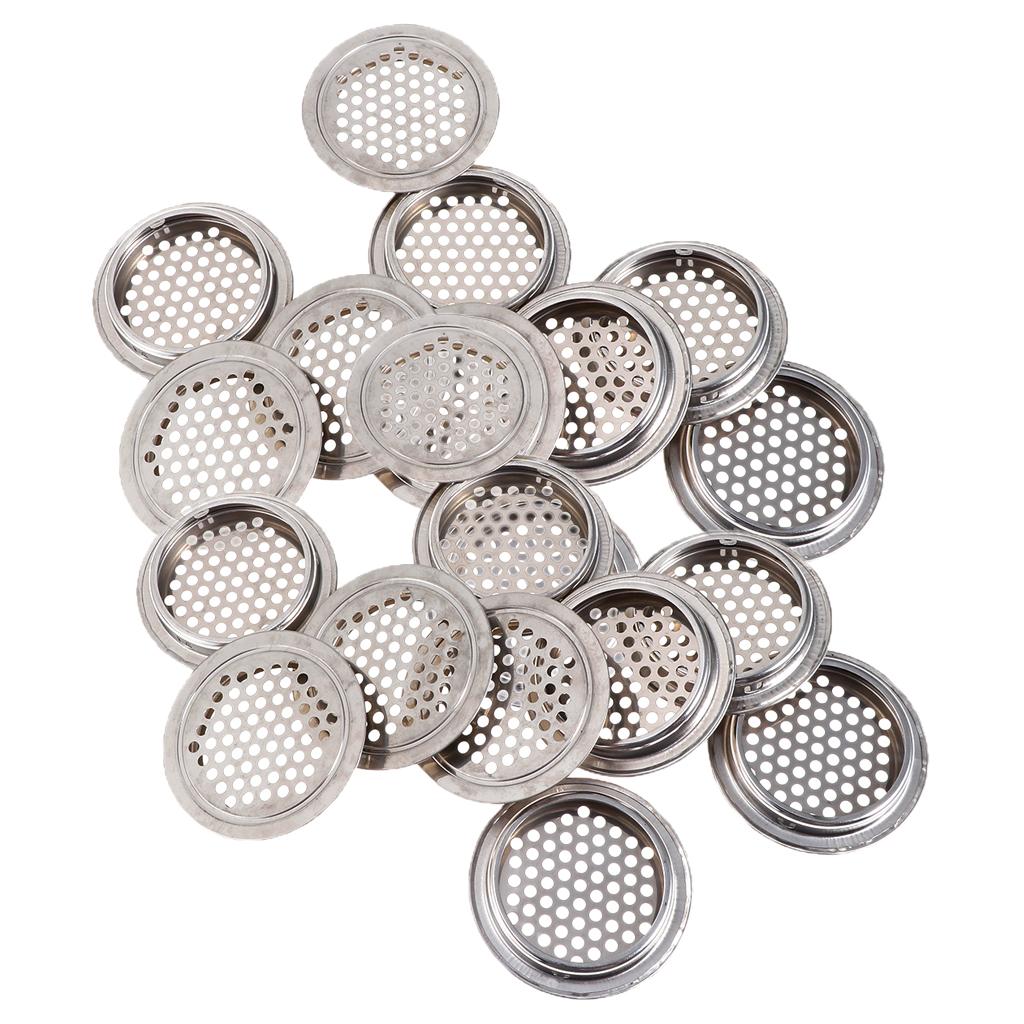 20xStainless Steel Air Vent Louver Round Cabinet Hole 53mm