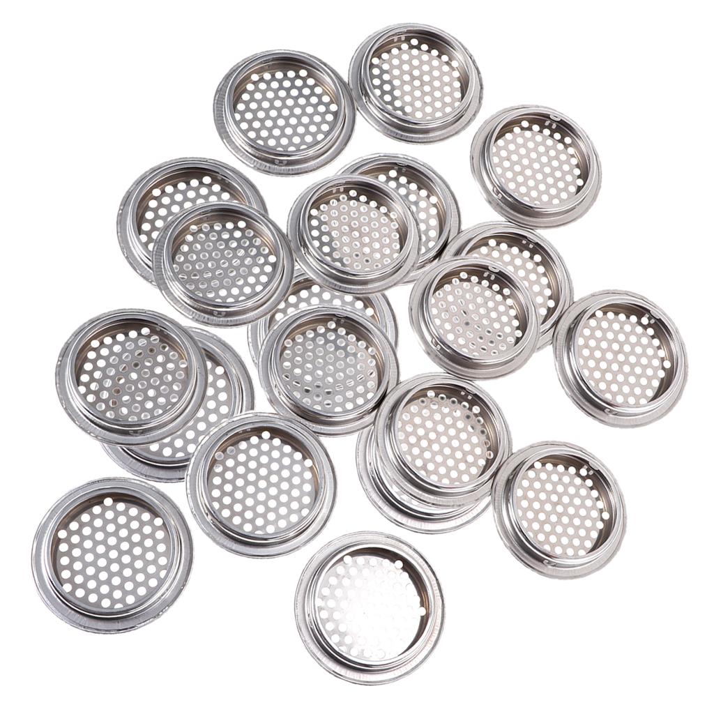 20xStainless Steel Air Vent Louver Round Cabinet Hole 53mm