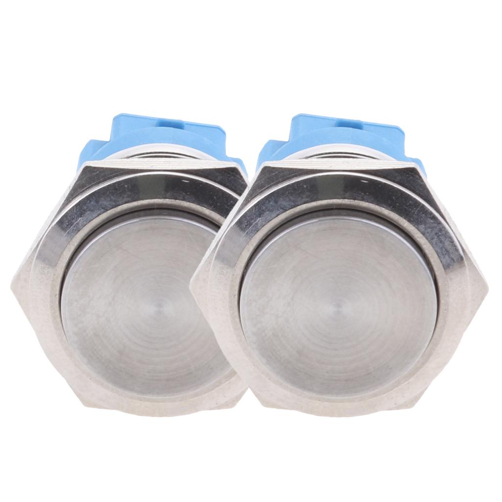 2x LED Power Push Button Switch Waterproof Momentary Latching Toggle Switch