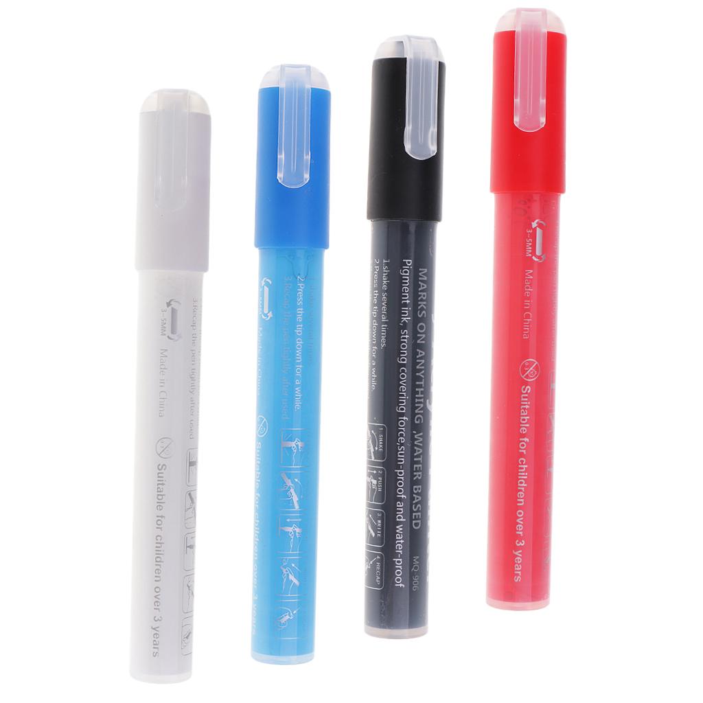 4pcs Acrylic Paint Markers Pen Art Permanent Paint Pens for Painting Craft