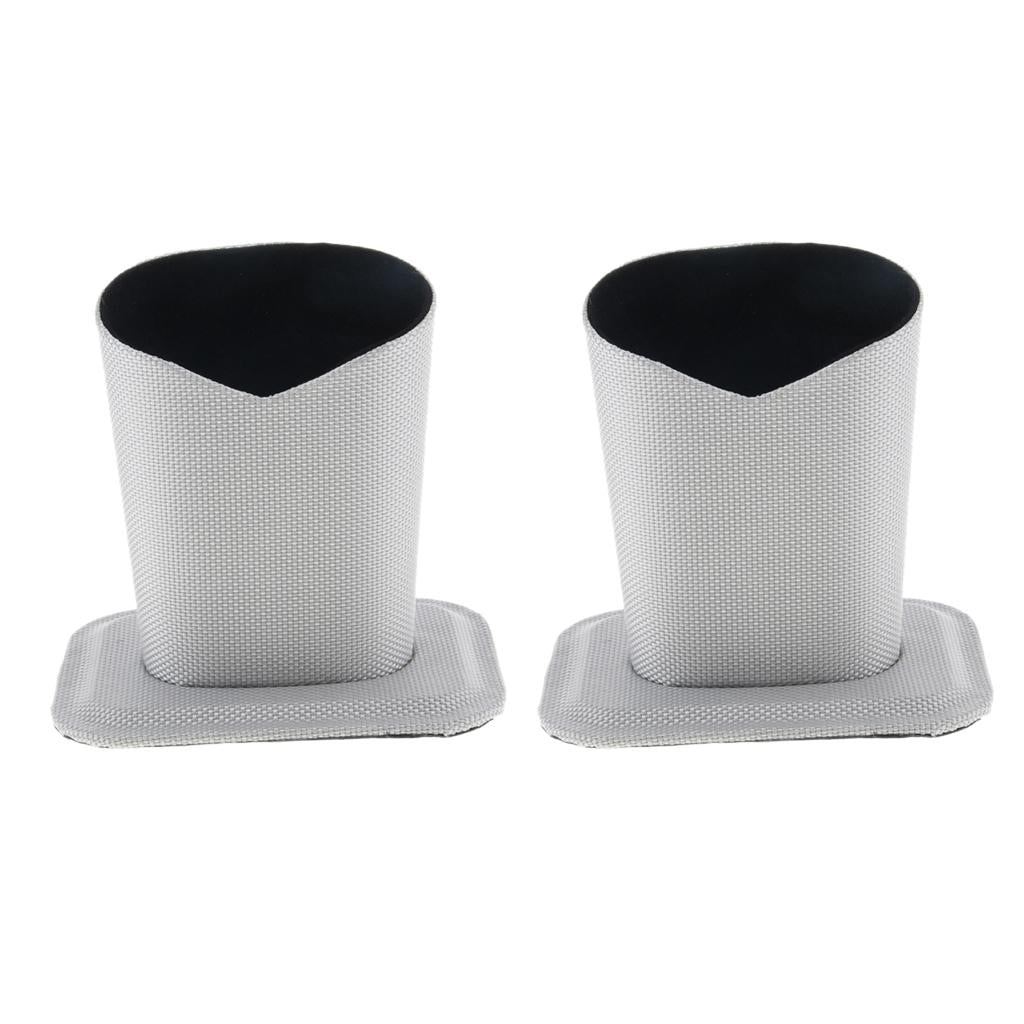 2 Pieces Anti-Scratch Stand Up Glasses Holder Desktop Eyeglass Holder Silver