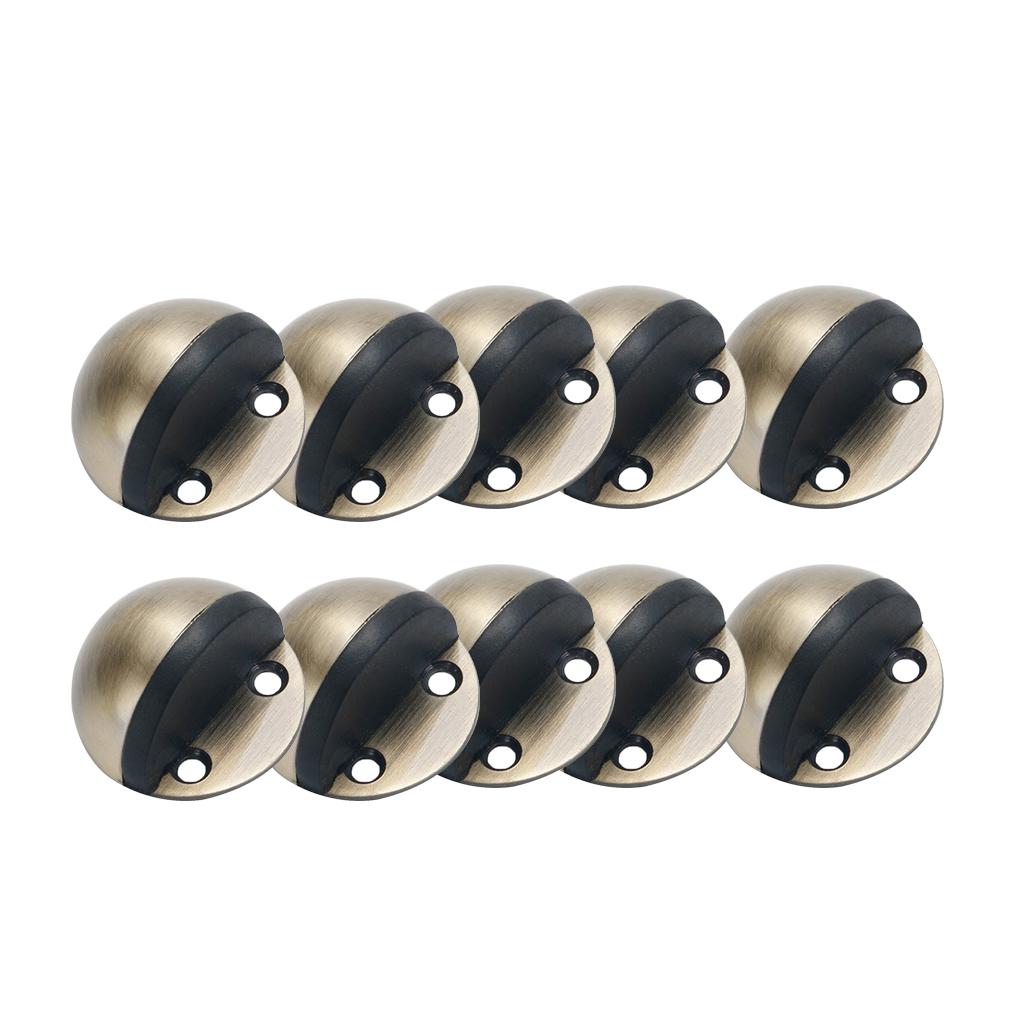5xFree of Punching Door Buffers Doorstops Door Stopper Bronze
