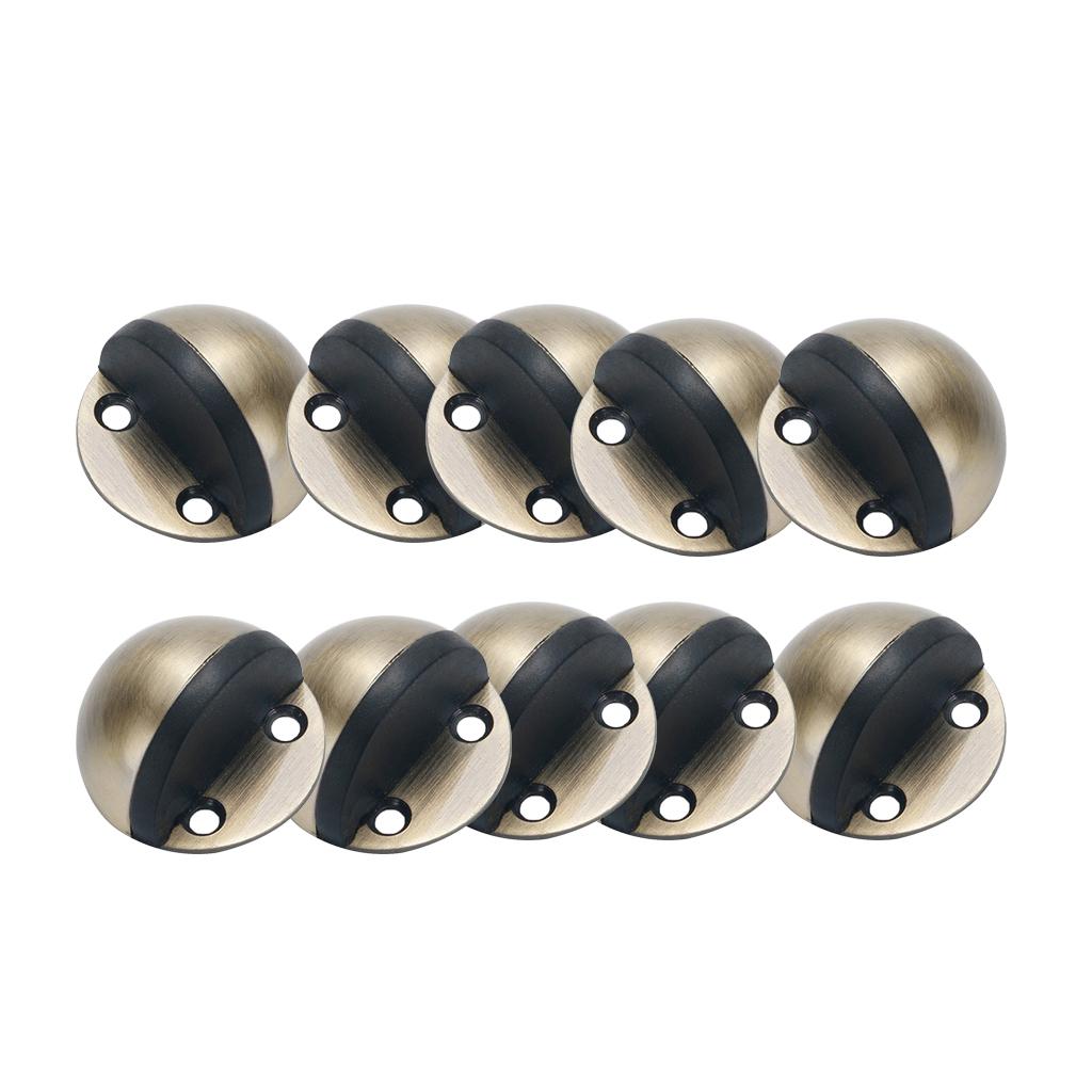 5xFree of Punching Door Buffers Doorstops Door Stopper Bronze
