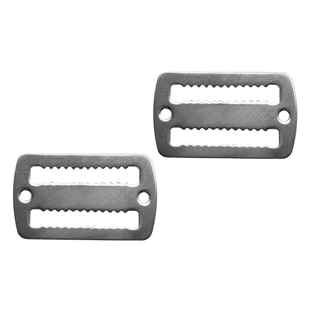 2Pcs Scuba Diving Stainless Steel Weight Belt Webbing Keeper Retainer Slider