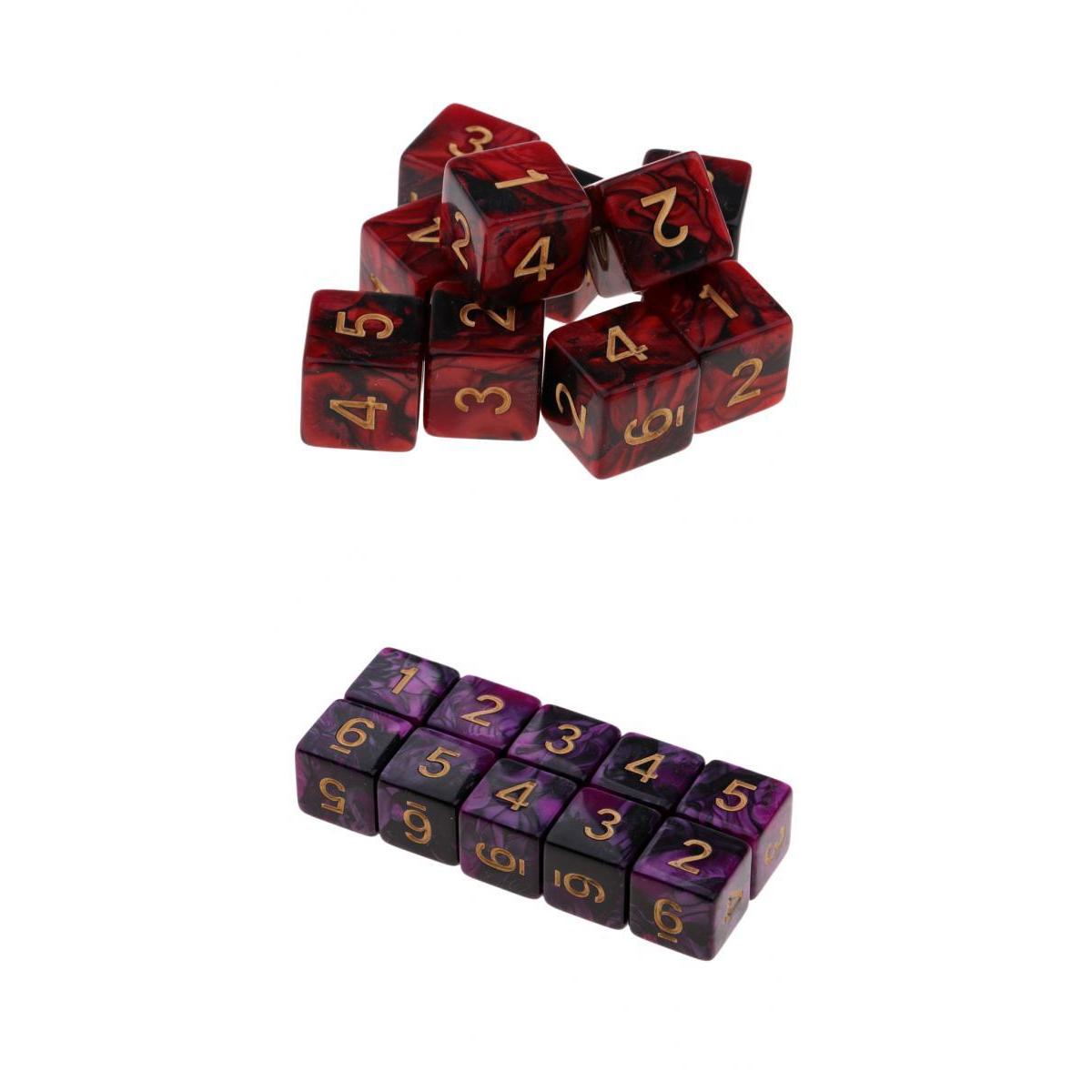 20pcs 6-sided Game Dice 16mm Dice for Board Games / Teaching Math