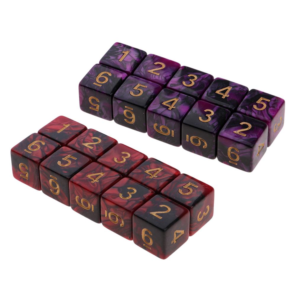 20pcs 6-sided Game Dice 16mm Dice for Board Games / Teaching Math