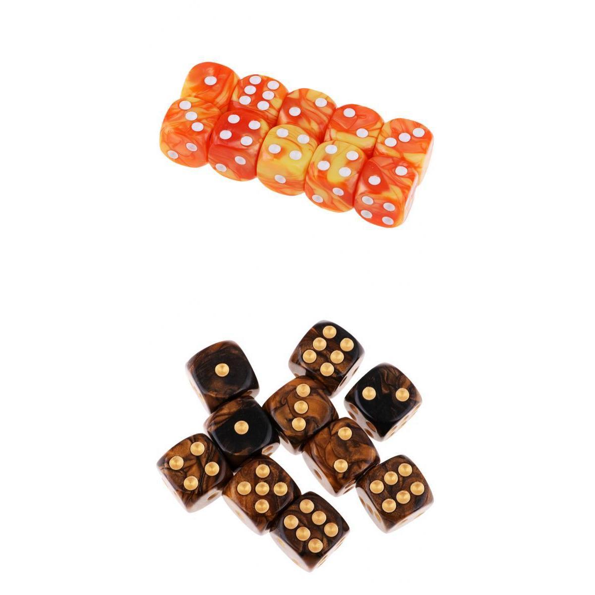 20pcs 6-sided Game Dice 16mm Dice for Board Games and Teaching Math