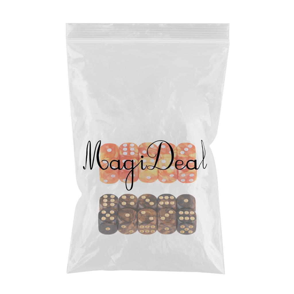 20pcs 6-sided Game Dice 16mm Dice for Board Games and Teaching Math