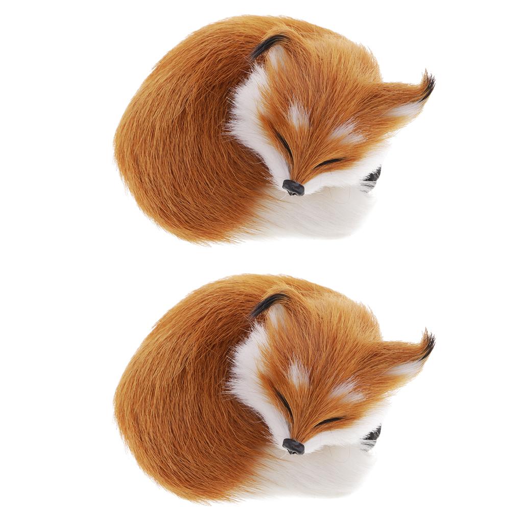 2xWildlife Animals Action Figure Realistic Animals Action Model Light brown