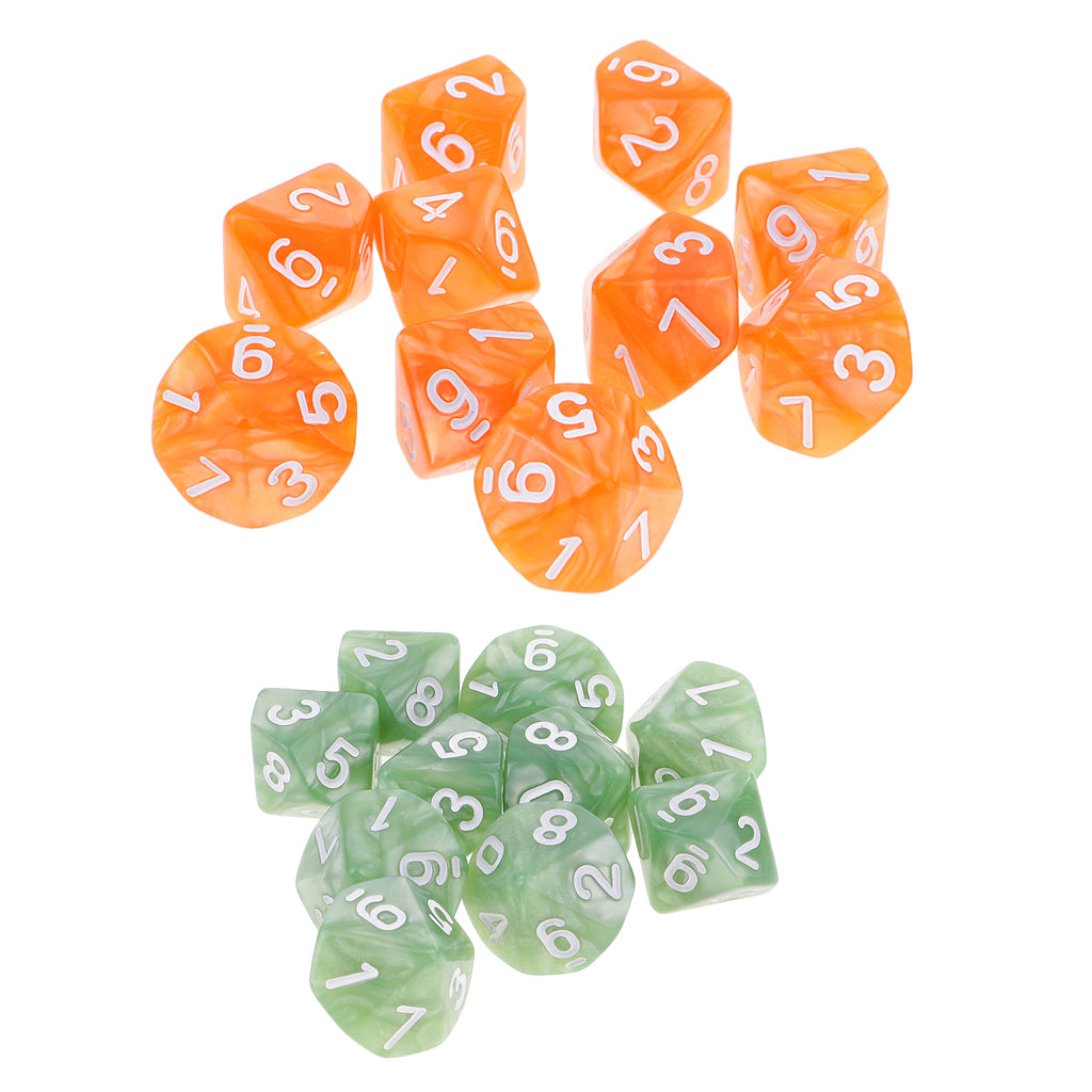 20pcs 10 Sided Dice D10 Polyhedral Dice for Dungeons and Dragons Game