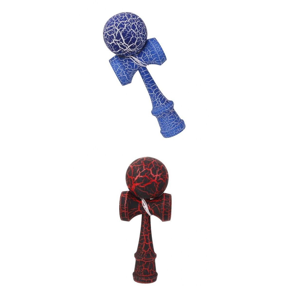 2 Pieces Wooden Crack Paint Kendama Toys