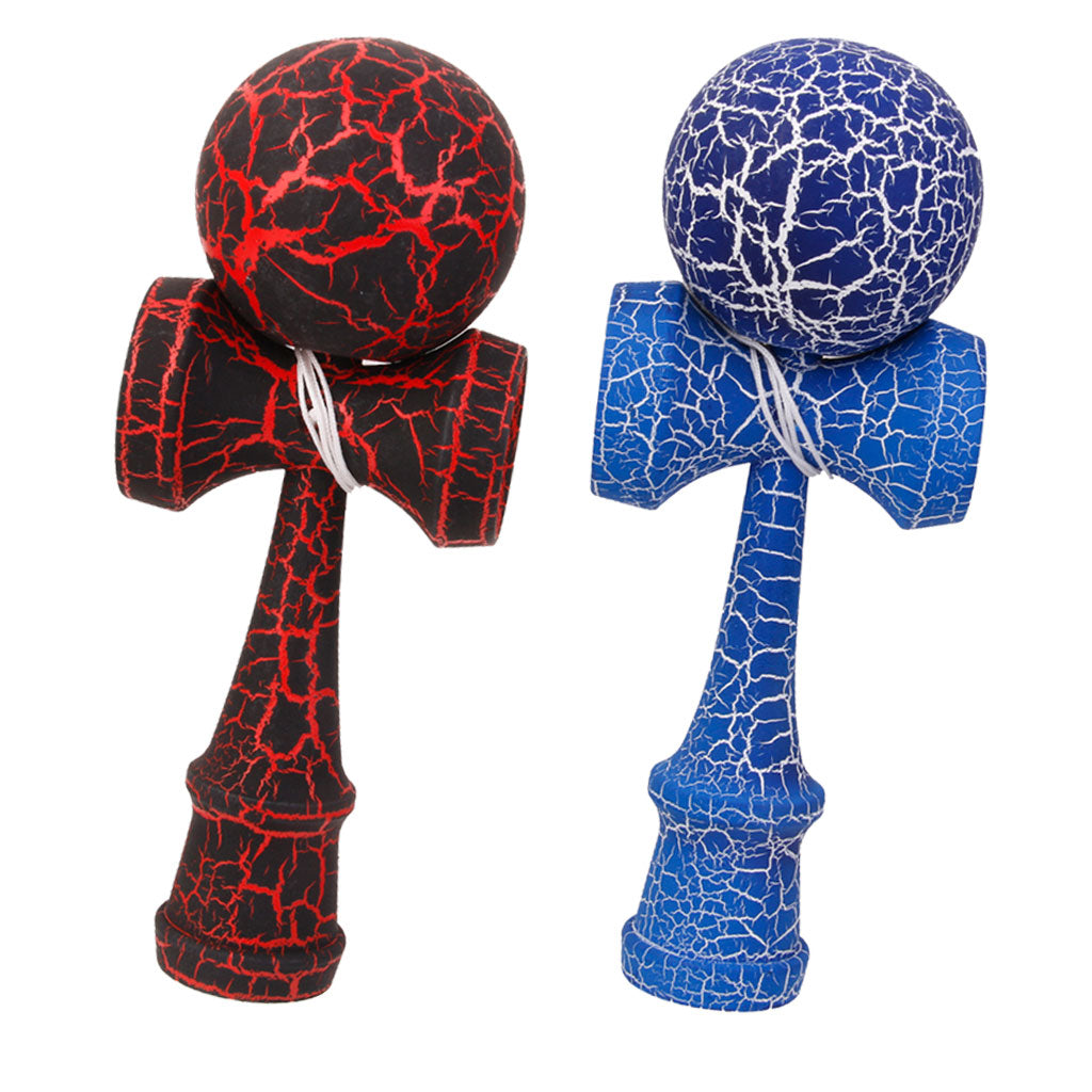 2 Pieces Wooden Crack Paint Kendama Toys