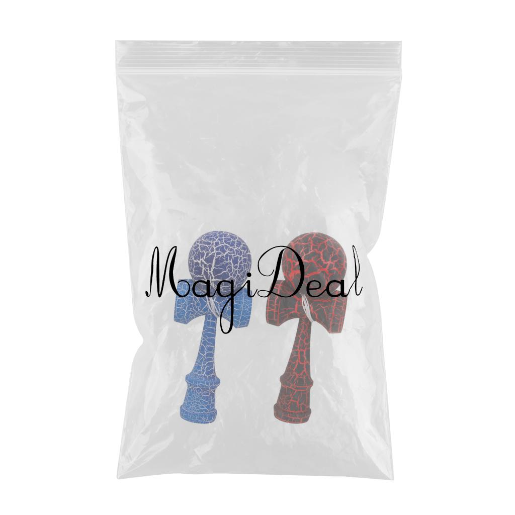 2 Pieces Wooden Crack Paint Kendama Toys