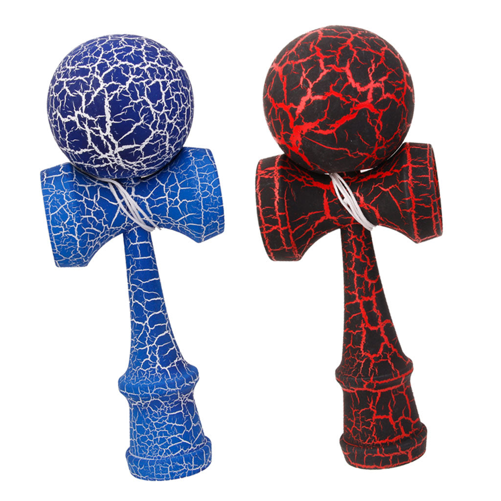 2 Pieces Wooden Crack Paint Kendama Toys