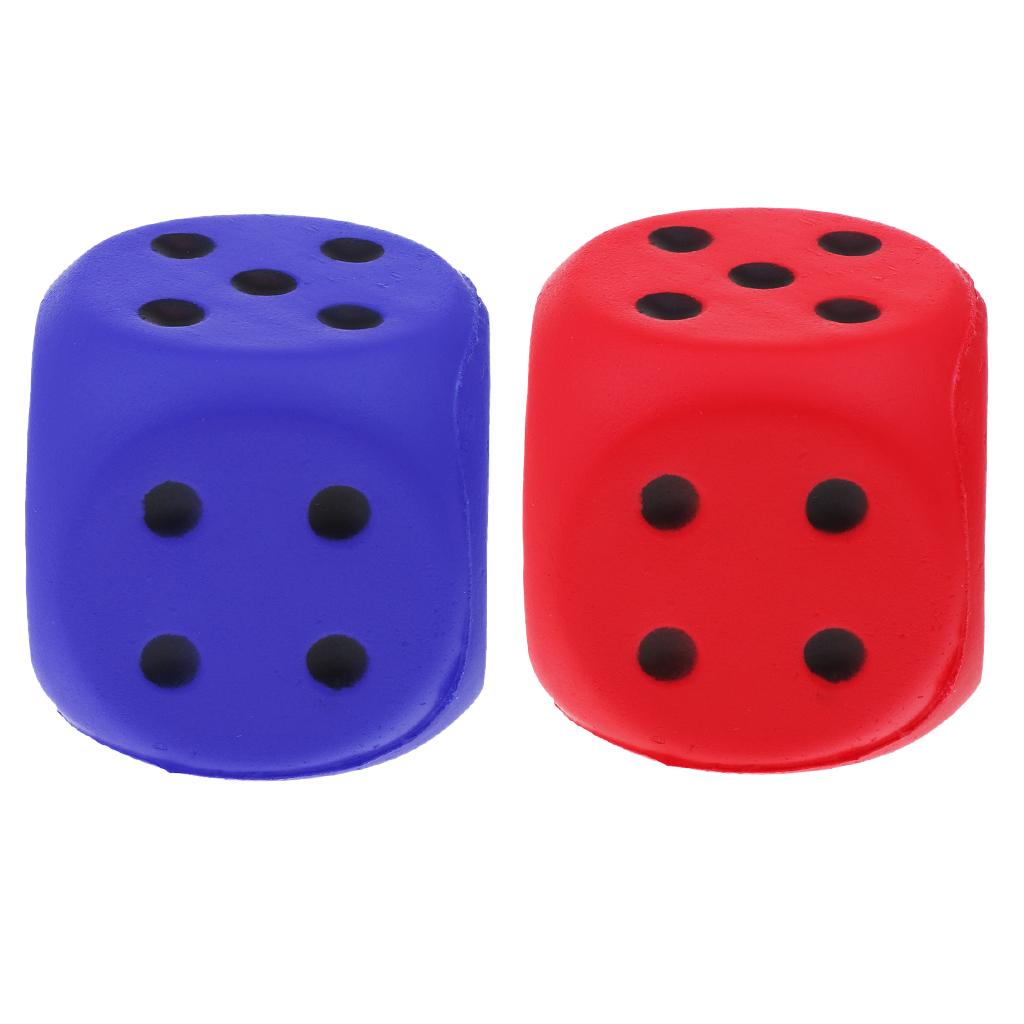 2pcs Sponge Dice Foam Dot Dice Playing Dice for Teaching Education Toy