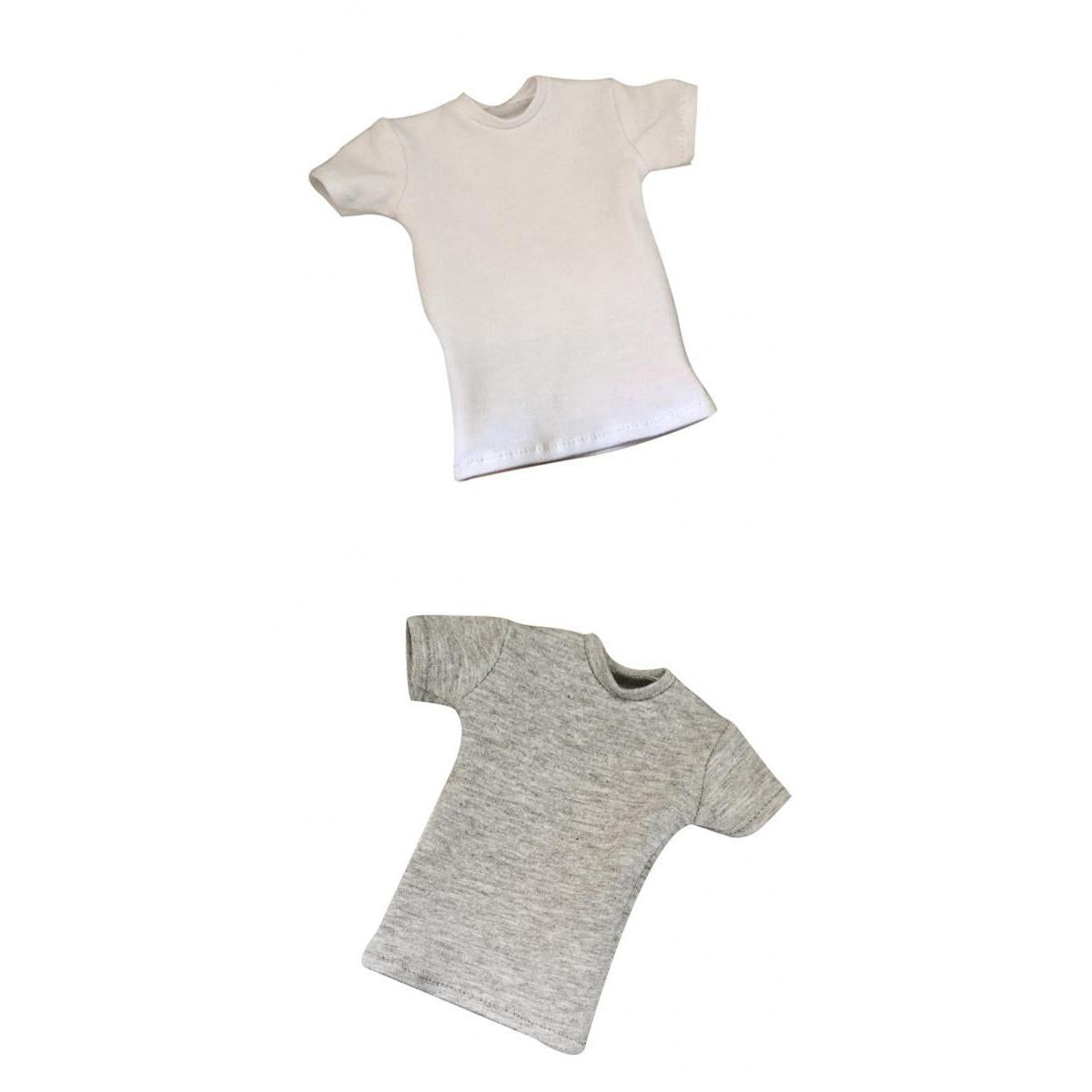 2pcs 1/6 Loose Round Neck Short T-Shirt Top for 12 inch Male Action Figure