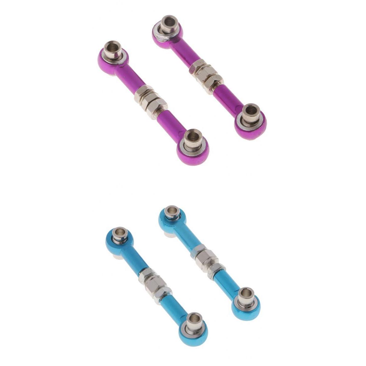 2 Pairs RC Metal Upgrade Parts Steering Linkage Pull Rod for HSP 94123/94103