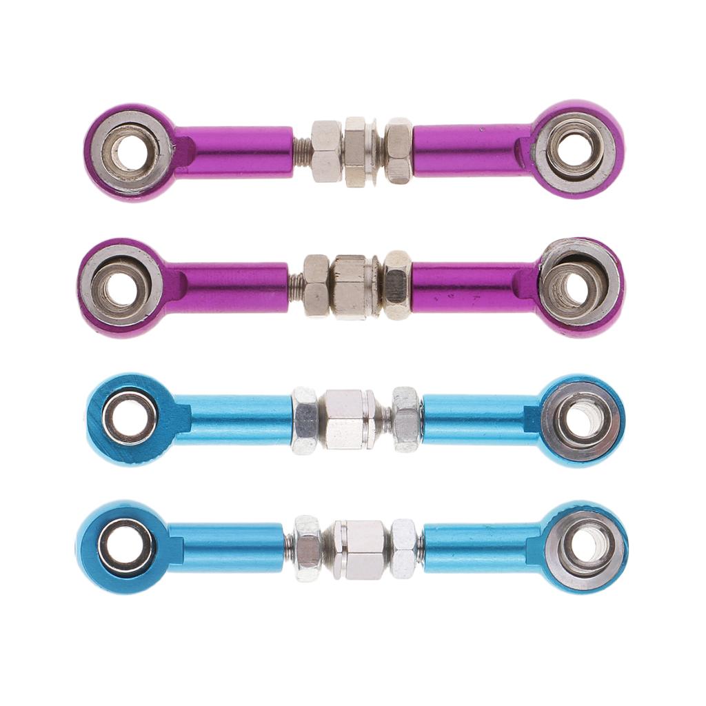 2 Pairs RC Metal Upgrade Parts Steering Linkage Pull Rod for HSP 94123/94103