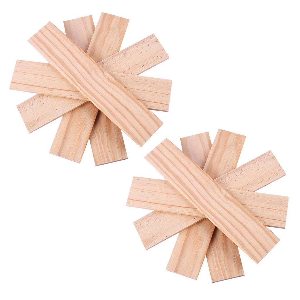 10pcs 250mm Wooden Strips Wood Sticks for Sand Table Building 250 x 50 x 5mm