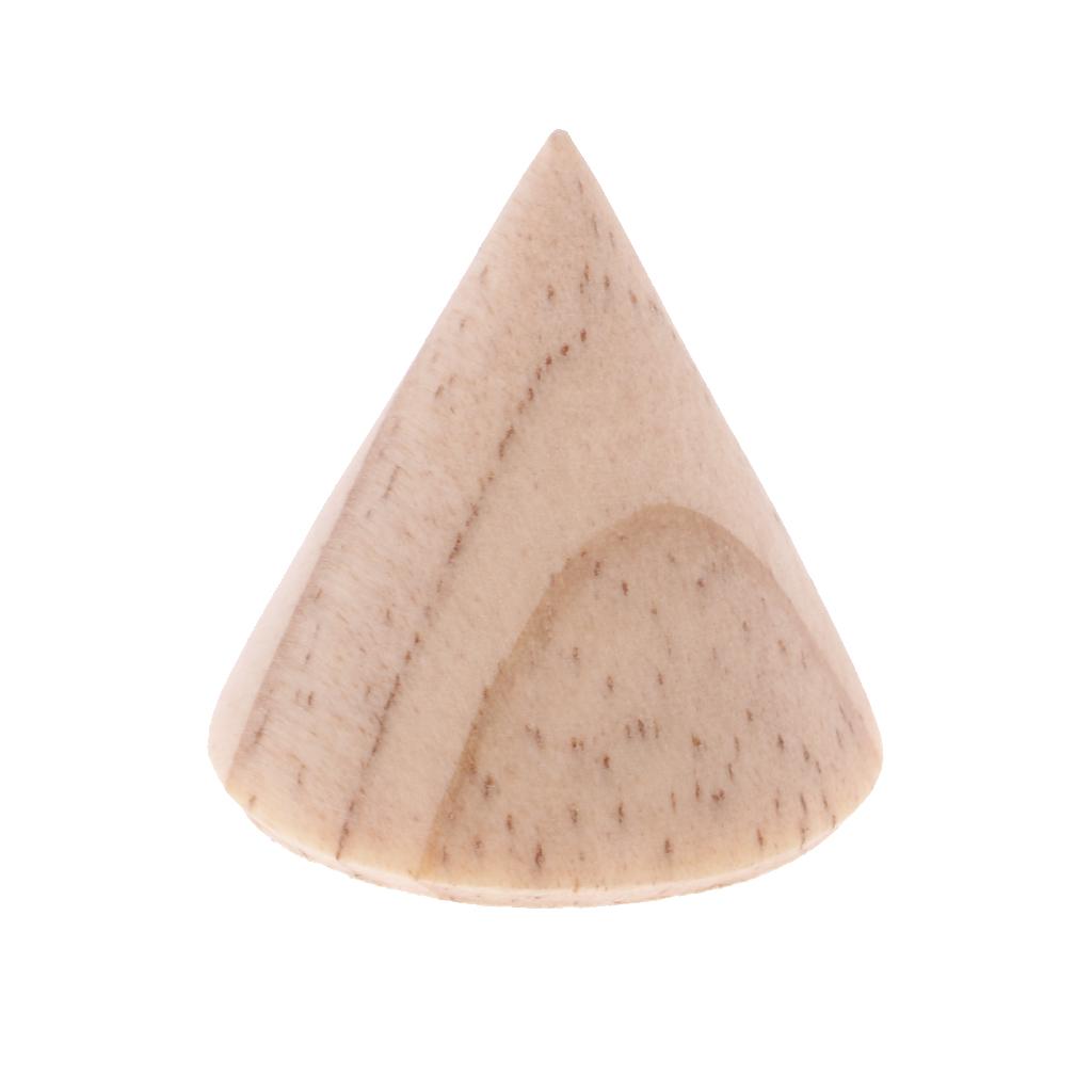 10Pcs Unpainted Plain Cone Wooden Ring Jewelry Display Stand Holder 2.7x3cm
