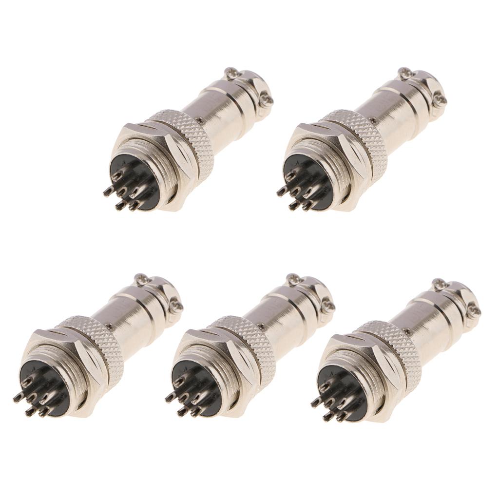 5pair GX16 Air Plug Aviation Plug And Socket Connectors GX16-6 Pin