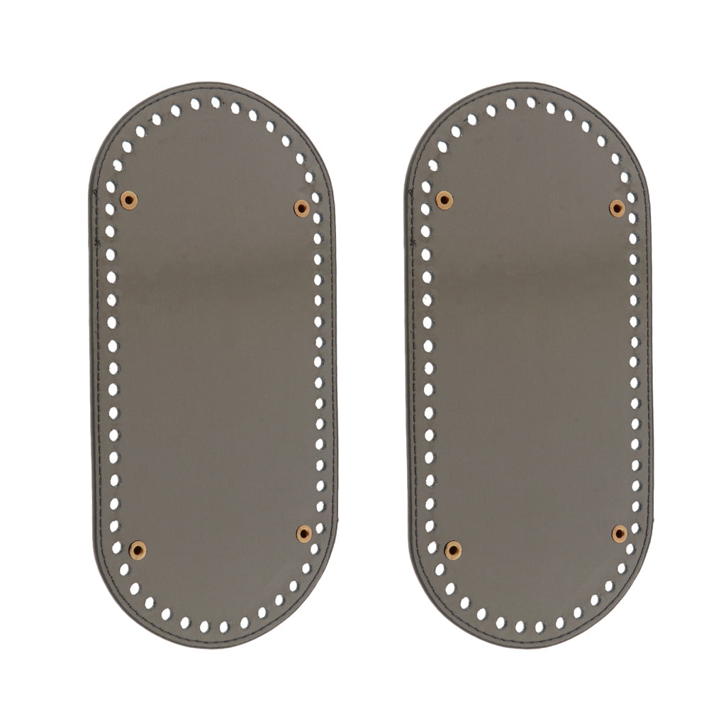 2x PU Bag Bottom Shaper Mat Cushion Pad for Handmade DIY Bags Gray 60 Holes