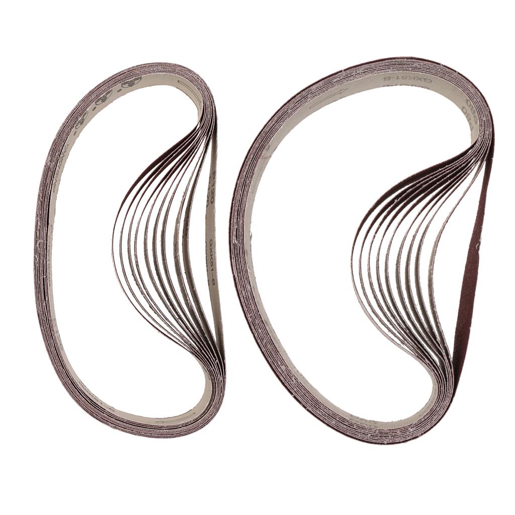 10xAluminum Oxide Abrasive Belt Sanding Sharpening Sander Belt 120+80 Grit