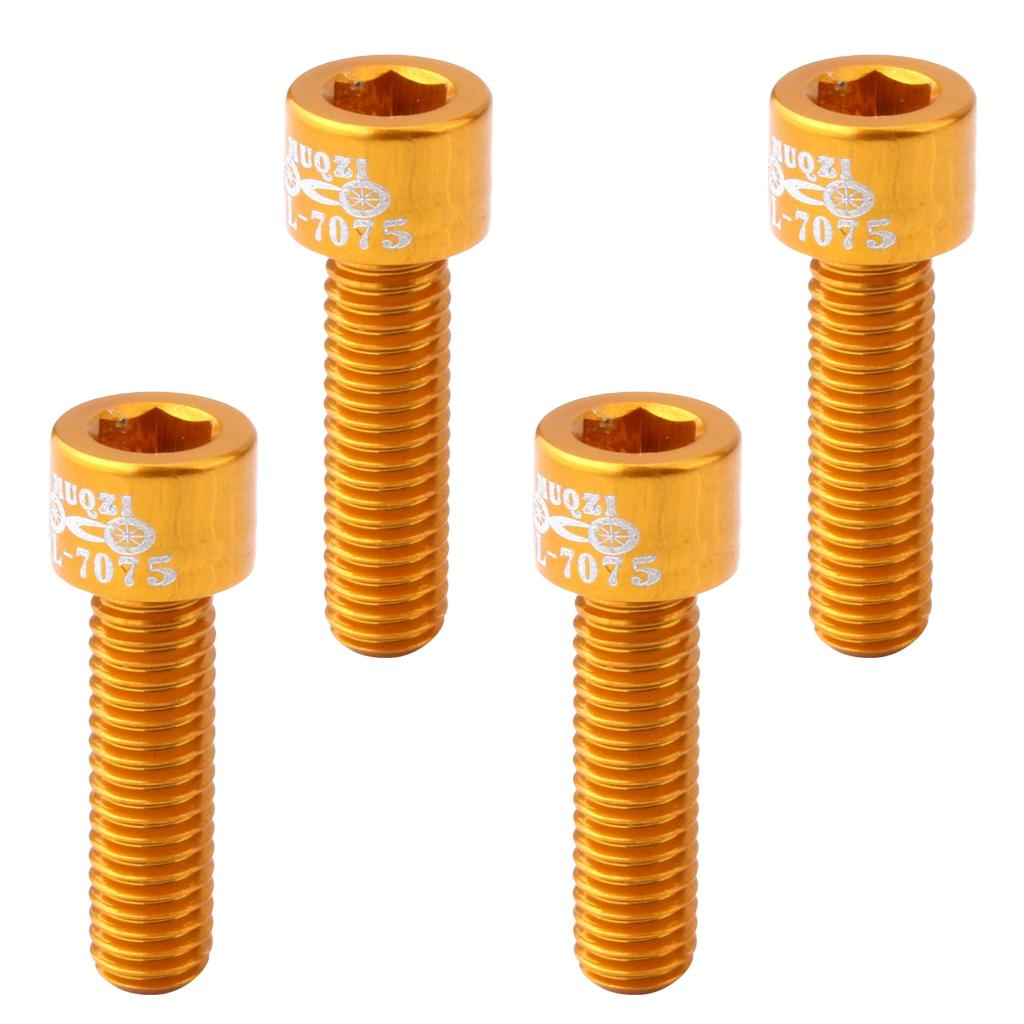 8Pcs Mountain Road Bicycle Handlebar Stem Screw Aluminum Alloy M5*17MM Bolts