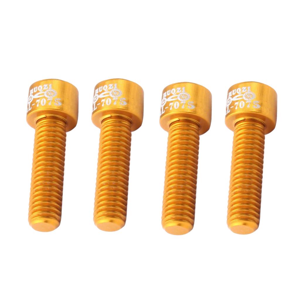 8Pcs Mountain Road Bicycle Handlebar Stem Screw Aluminum Alloy M5*17MM Bolts