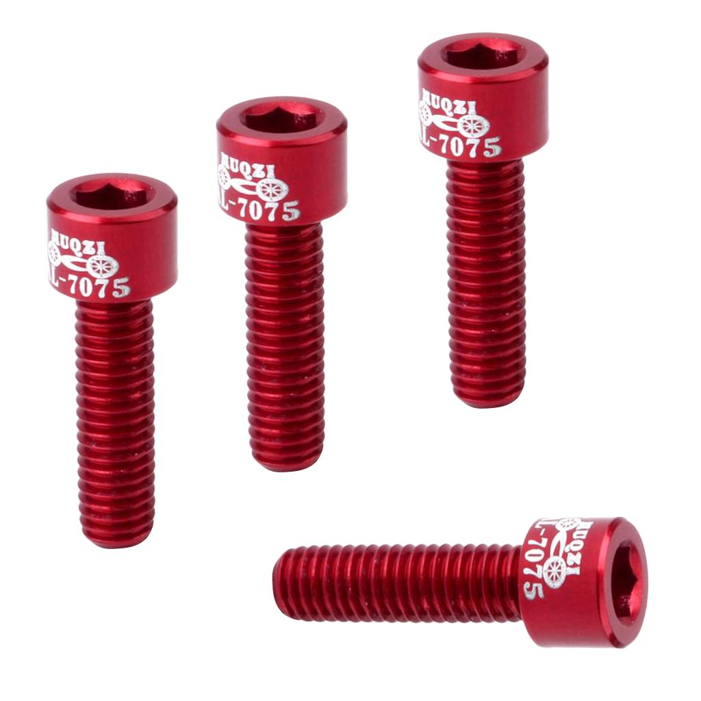 8Pcs Mountain Road Bicycle Handlebar Stem Screw Aluminum Alloy M5*17MM Bolts